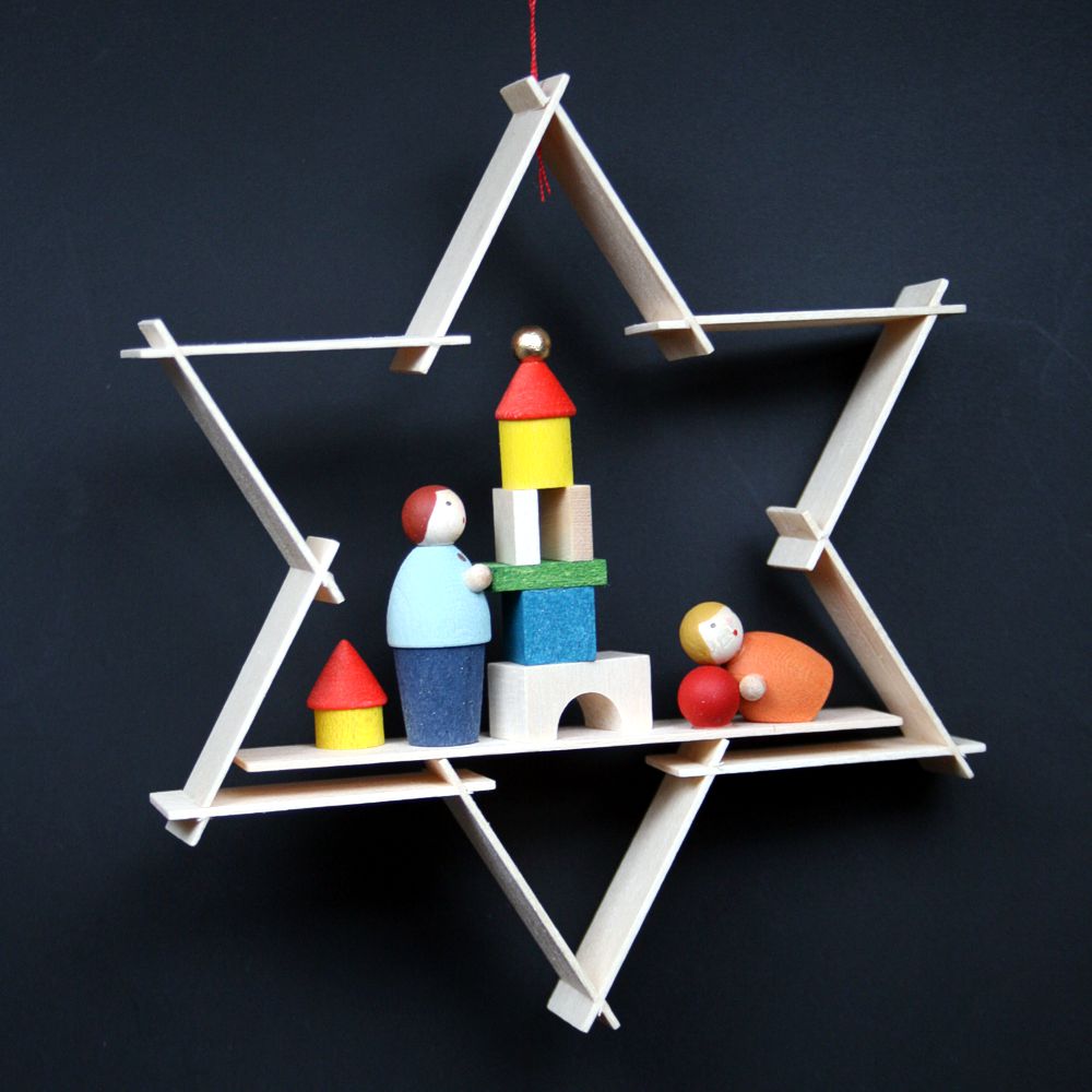 Artikel Bild: Baumbehang - Stern, 9,5 cm Kinder mit Spielzeug
