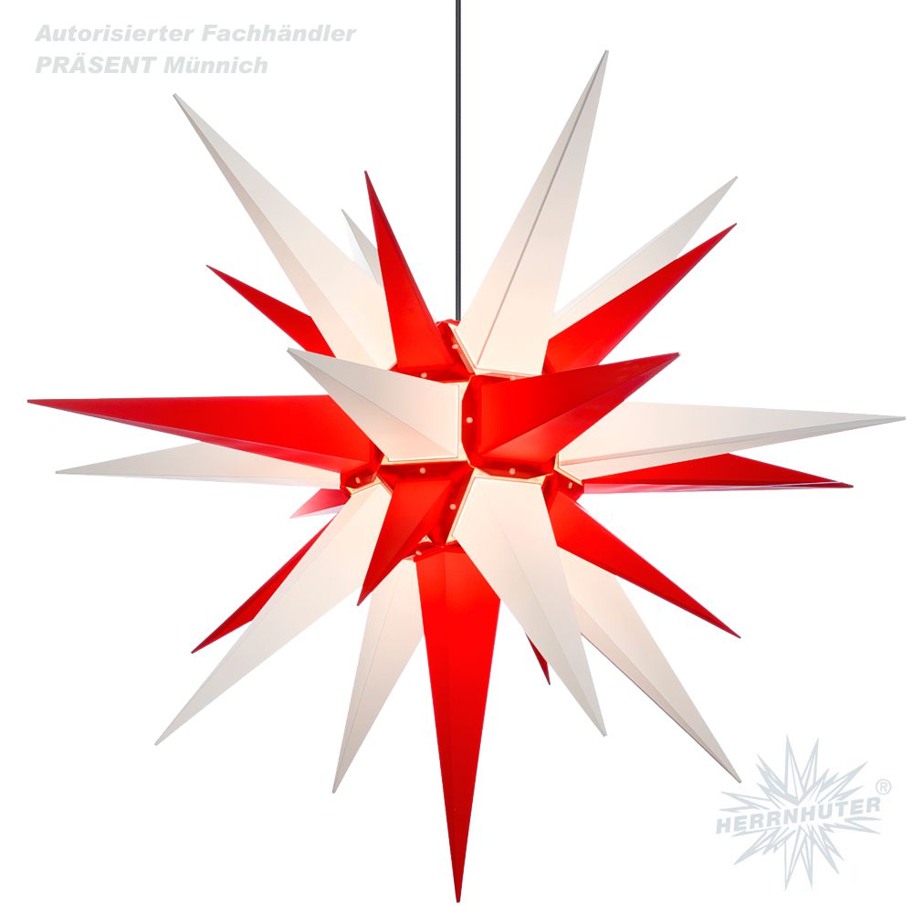Artikel Bild: Außenstern 130 cm - weiß/rot - Herrnhuter Stern aus Kunststoff