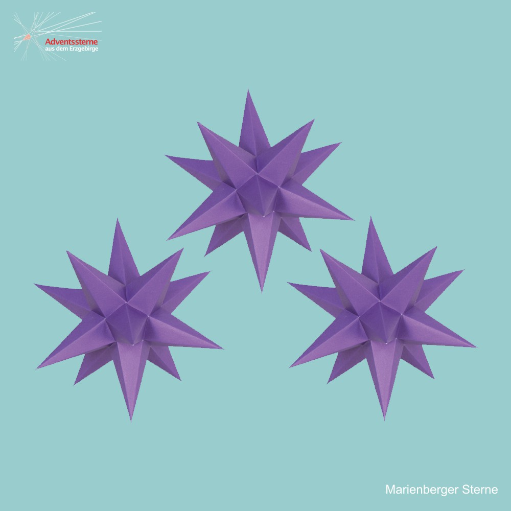Artikel Bild: 3 Ministerne violett 16 cm mit Netzteil
