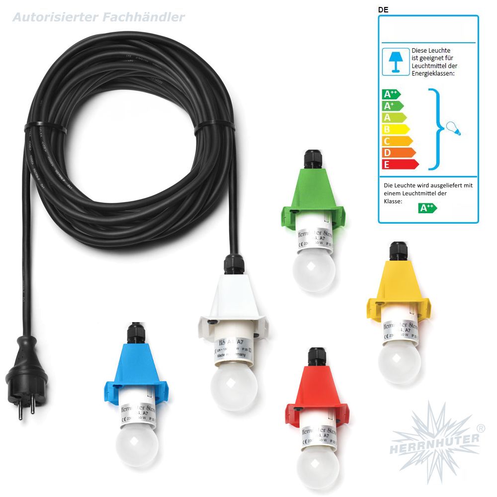 Artikel Bild: Außenkabel 10 m für Herrnhuter Sterne A4 und A7 aus Kunststoff - mit LED Leuchtmittel