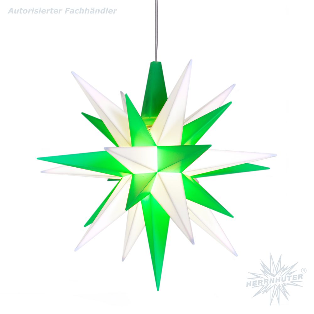 Artikel Bild: Außenstern 68 cm - grün/weiß - Herrnhuter Stern aus Kunststoff - Sommerstern