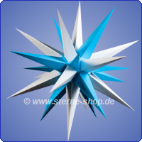 Außenstern 68 cm - weiß/blau - Herrnhuter Stern aus Kunststoff