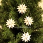 Kleine Holzsterne, doppelt, 4- teilig 6,5 cm natur