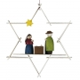 Details-Baumbehang - Stern, 9,5 cm mit Maria und Josef