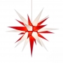 Herrnhuter Stern - Innenstern aus Papier 70 cm - weiß/rot