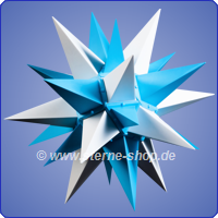 Außenstern 40 cm - weiss/blau - Herrnhuter Stern aus Kunststoff