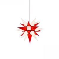 Herrnhuter Stern - Innenstern aus Papier 40 cm - weiß/rot