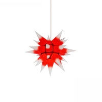 Herrnhuter Stern - Innenstern aus Papier 40 cm - weiß/Kern rot