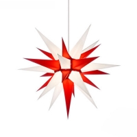 Herrnhuter Stern - Innenstern aus Papier 60 cm - weiß/rot