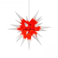Herrnhuter Stern - Innenstern aus Papier 60 cm - weiß/Kern rot         