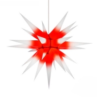 Herrnhuter Stern - Innenstern aus Papier 70 cm - weiß/Kern rot
