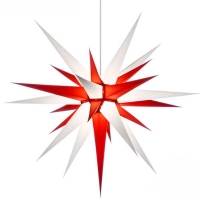 Herrnhuter Stern - Innenstern aus Papier 80 cm - weiß/rot